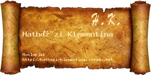 Hatházi Klementina névjegykártya